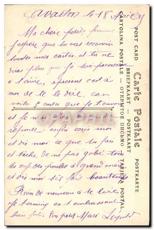 CPA Avallon Un Coin Du Cousin Peche Pecheur  — Rückseite