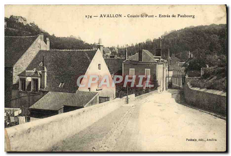 Avallon - Cousin-le-Pont - Entrée du Faubourg — Pashain, édit., Avallon