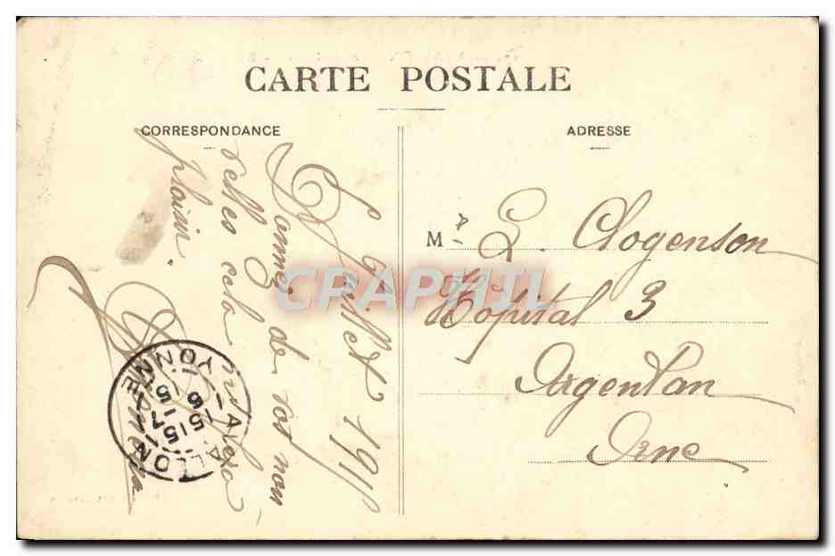 Avallon - Cousin-le-Pont - Entrée du Faubourg — Pashain, édit., Avallon — Achterkant
