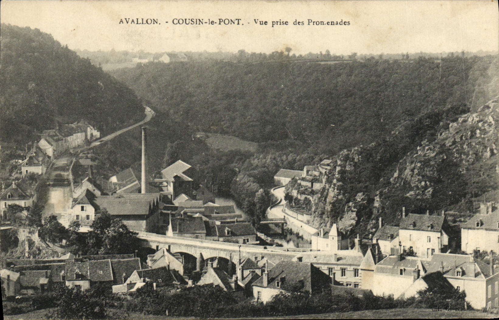 Avallon - Cousin-le-Pont - Vue prise des Pronenades