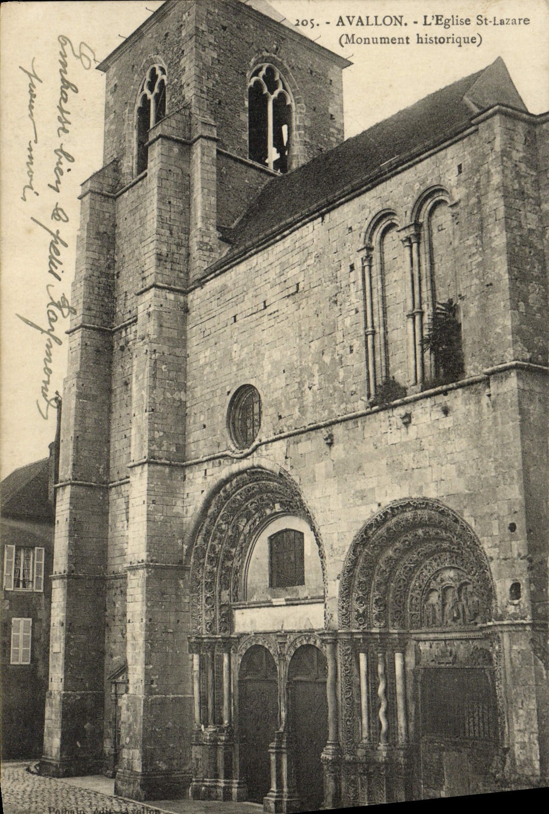 Avallon - L'Église Saint-Lazare (Monument historique) — Éditeur : Embart & Fils, n° 205