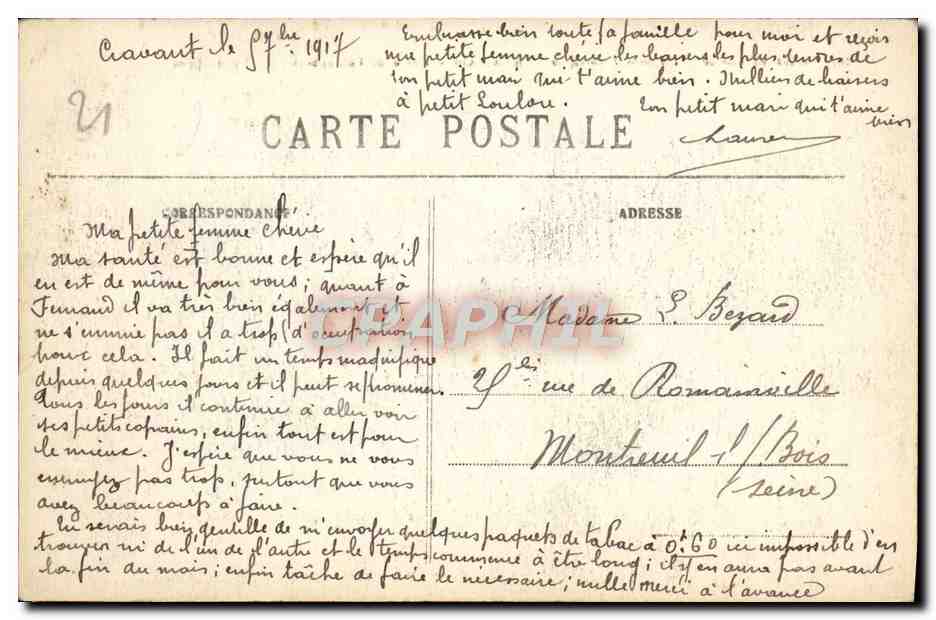 Tal des Cousin — Die malerischen Orte — Avallon — Route de Pontaubert — Das schöne Tal — Rückseite