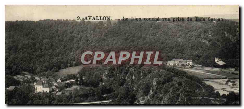 Avallon — Le Lion couché vue prise du Bois Gargan — éditeur non identifié, n° de série 9