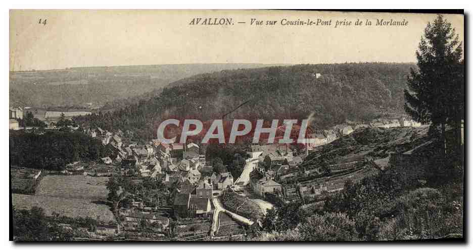 Avallon — Ansicht von Cousin-le-Pont von der Morlande — unbekannter Verleger, Seriennummer 14