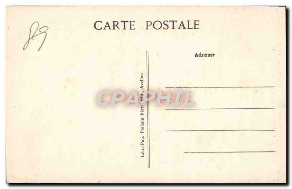 Avallon — Les Sites Pittoresques — La Vallée Jolie — Route de Meluzien — Verso