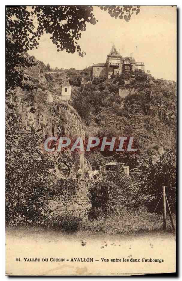 CPA Vallee Du Cousin Avallon Vue Entre Les Deux Faubourgs