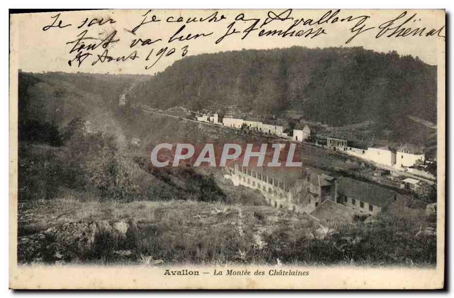 Avallon — La Montée des Châtelaines — Éditeur non identifié, n° de série non visible