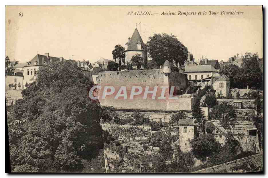 CPA Avallon Anciens Remparts Et La Tour Beurdelaine