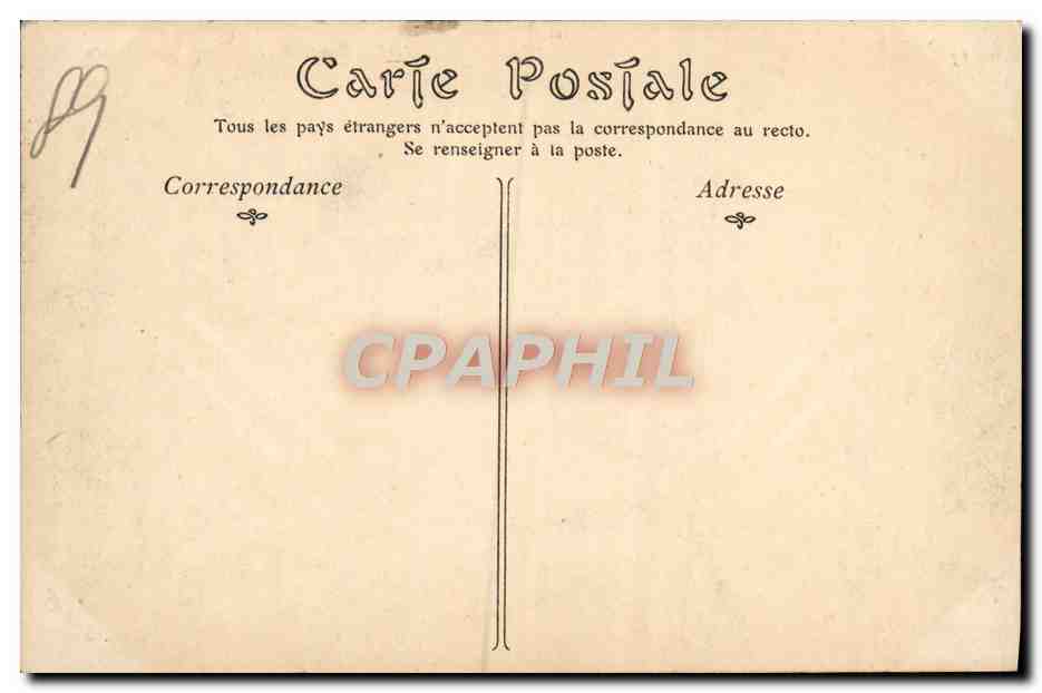 CPA Avallon Anciens Remparts Et La Tour Beurdelaine — Rückseite