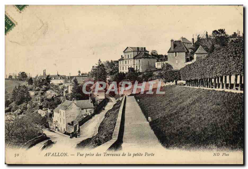 Avallon — Vue prise des Terreaux de la petite Porte — ND Phot
