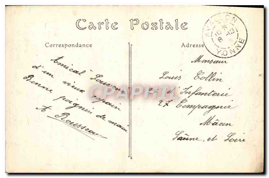 Avalon - Cousin-le-Pont — Edition Curet-Renaudot, Avalon — Rückseite