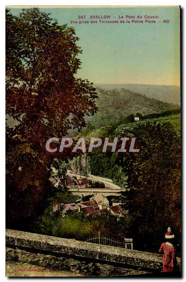 CPA Avallon Le Pont Du Cousin Vue Prise Des Terrasses De La Petite Porte