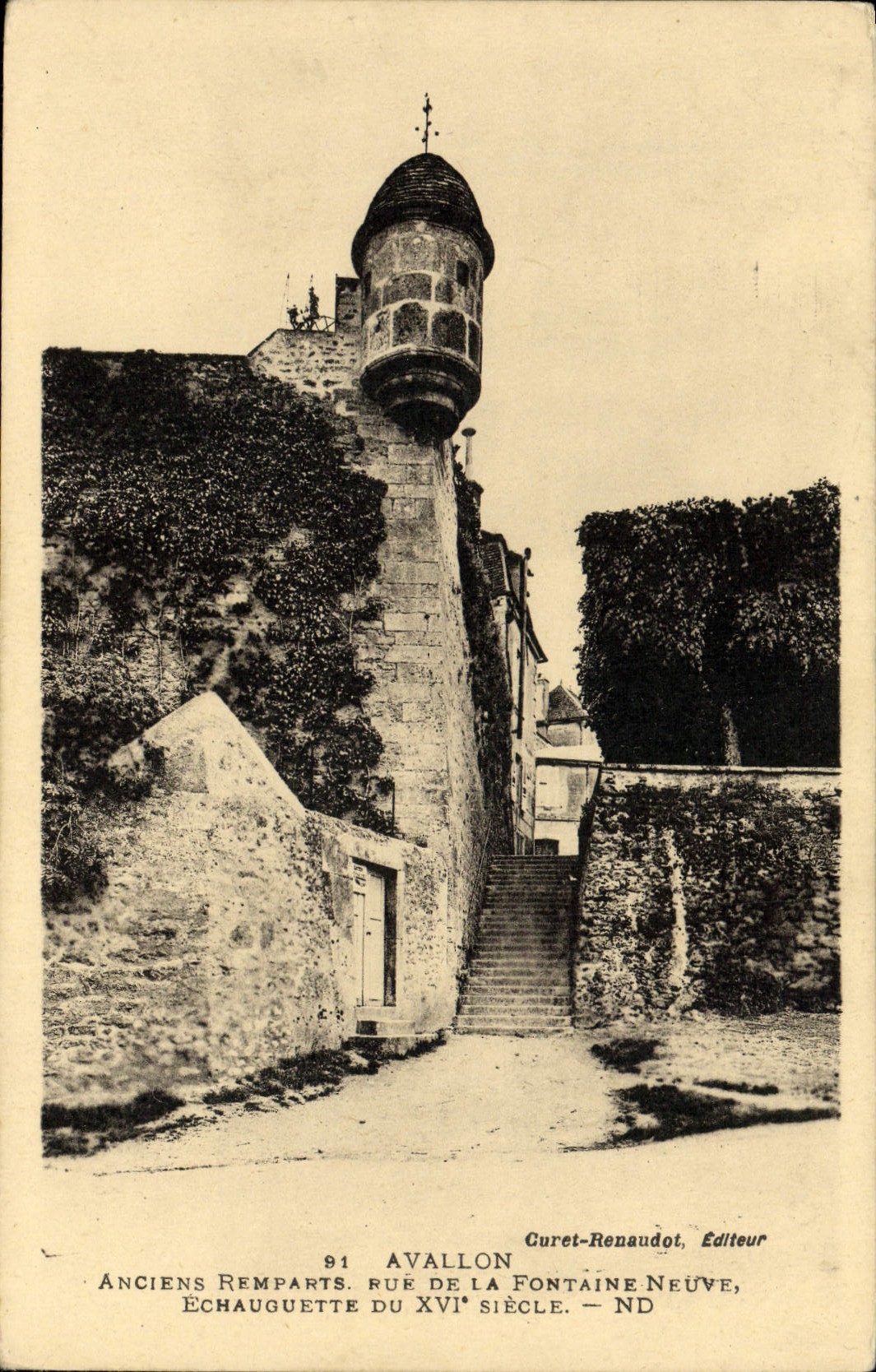 Avallon — Anciens remparts, rue de la Fontaine Neuve — Curet-Renaudot, éditeur