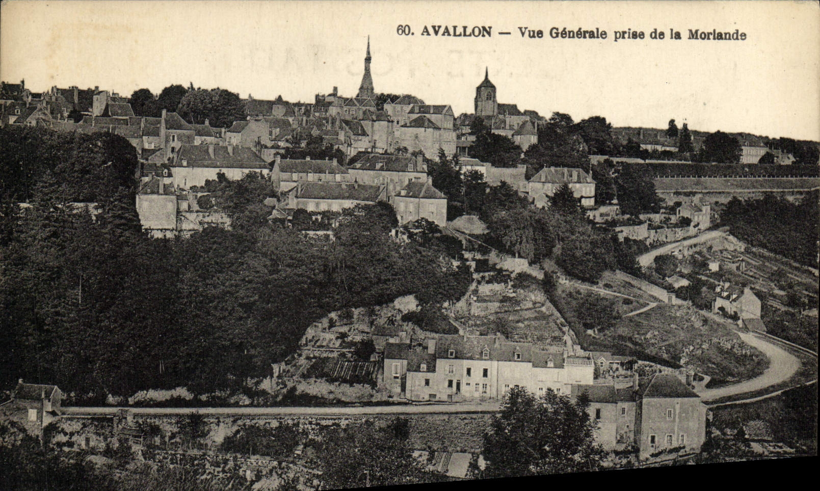 Avallon — Vue Générale prise de la Morlande — Librairie Fothana Frères, édit. Avalon