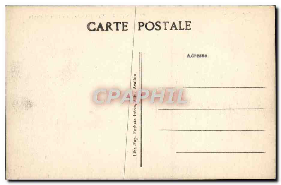 Avallon — Vue Générale prise de la Morlande — Librairie Fothana Frères, édit. Avalon — Rückseite