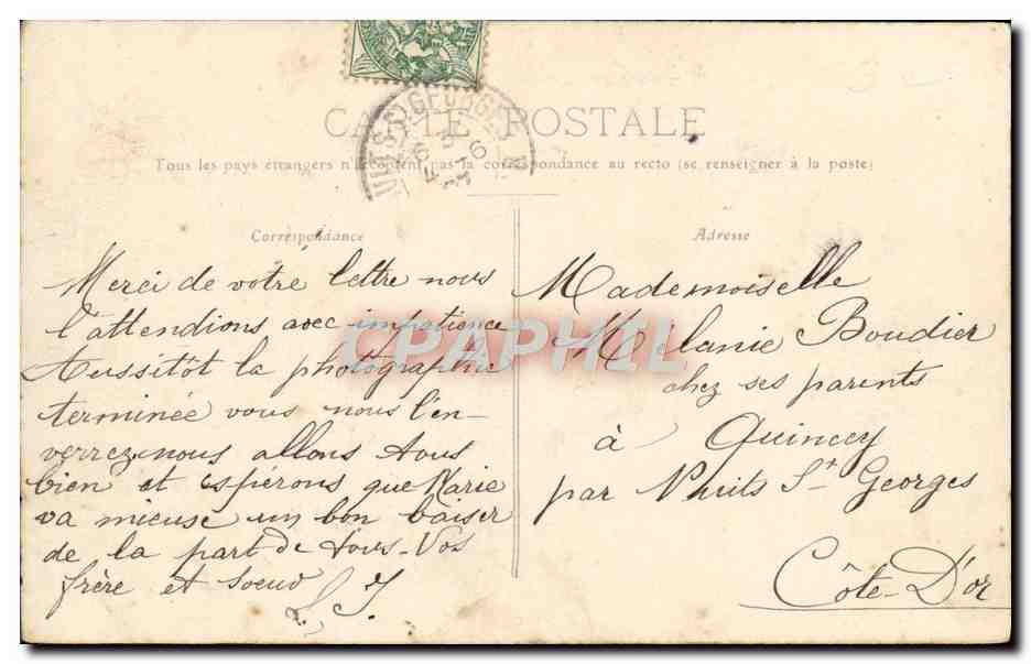 Avallon — Vallée du Cousin — Un Coin Pittoresque — Route de Pontauhert — Verso