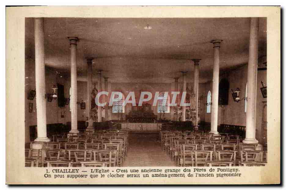 Chailley — L'Église — ancienne grange des Pères de Pontigny