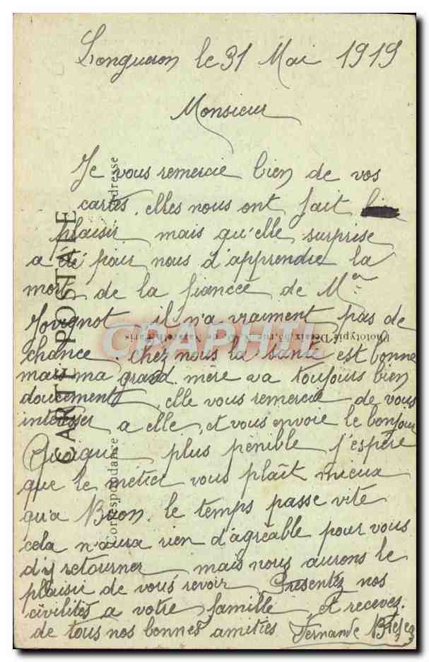 Champlay — Château Longueron — Édition Sápiot — Rückseite