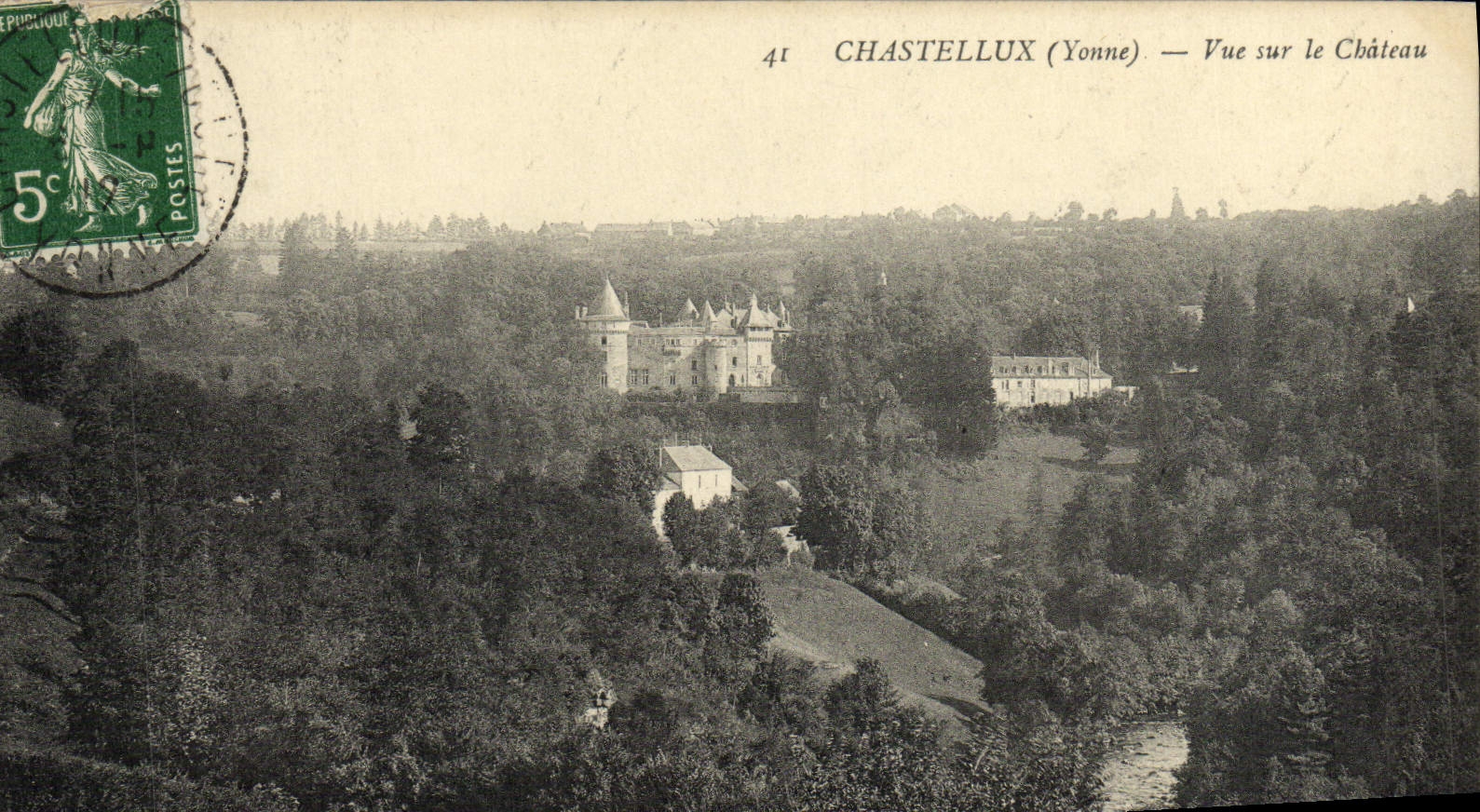 Chastellux (Yonne) — Ansicht des Schlosses — unbekannter Verleger, Nr. 41
