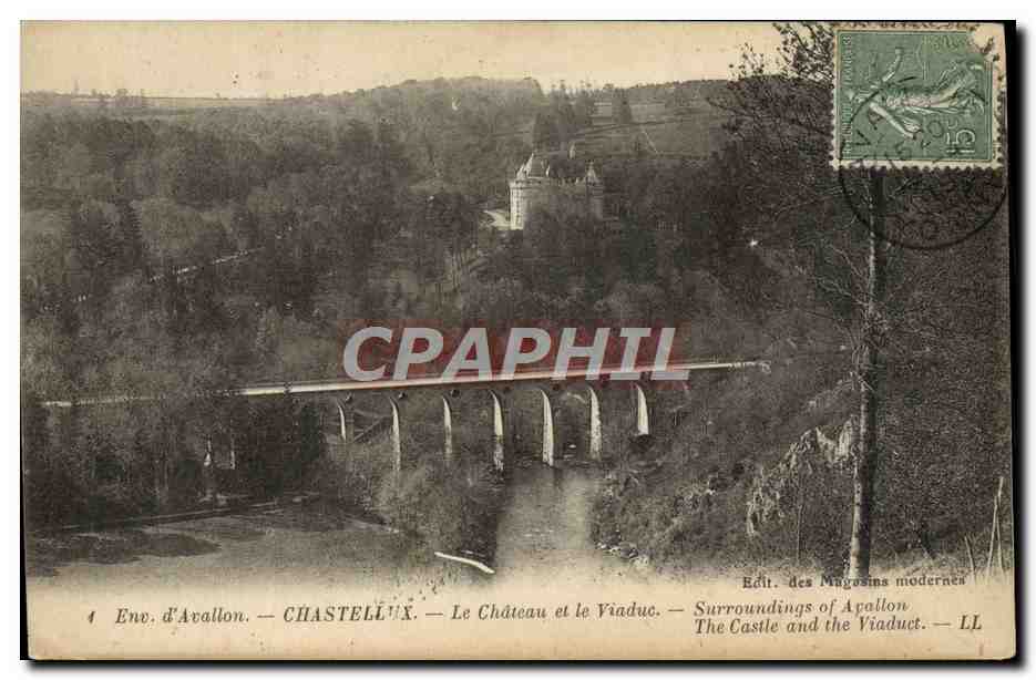 Avallon — Le Château et le Viaduc — Éd. des Magasins modernes