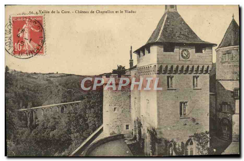 Tal der Cure — Schloss Chastellux und der Viadukt — Verlag nicht sichtbar, Nr. 14