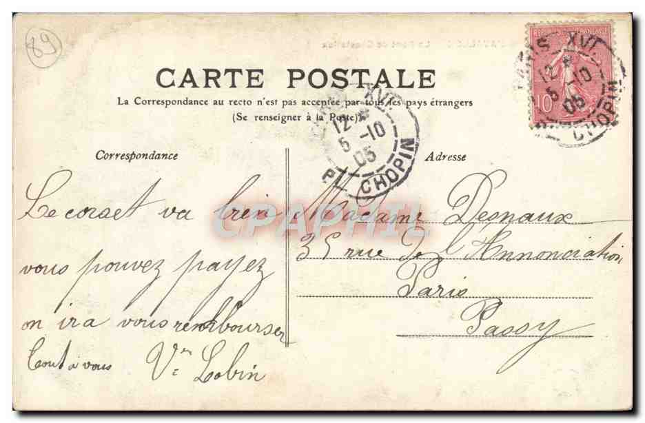 Environs d'AVALLON — Le Pont de Chastellux — Éditeur : n° 147 — Verso