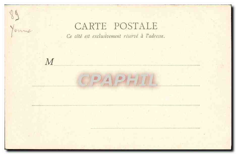 CPA Chateau de Chastellux — Verso