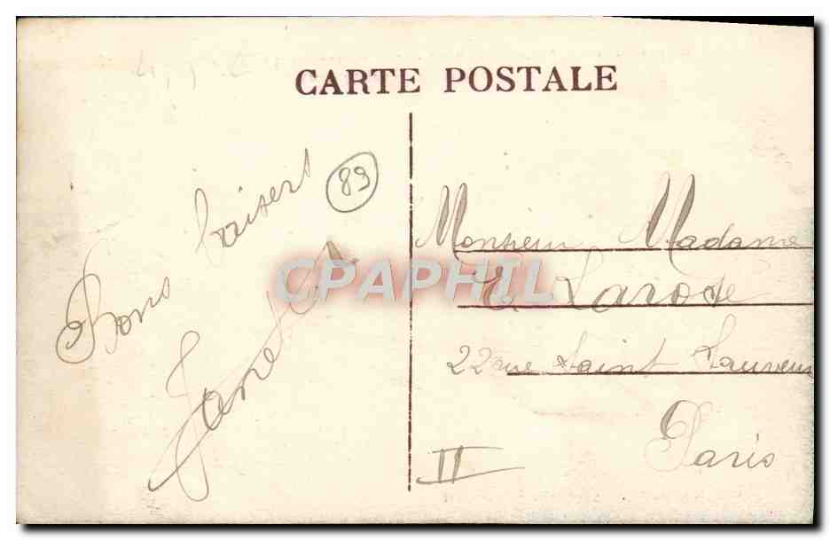 CPA Fleury Vallee d'Aillant Vue Panoramique Cote De Laduz Guerchy Neuilly  — Rückseite