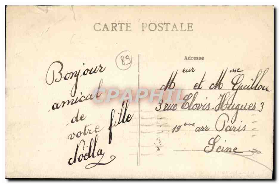 CPA Fleury Vue Generale — Verso