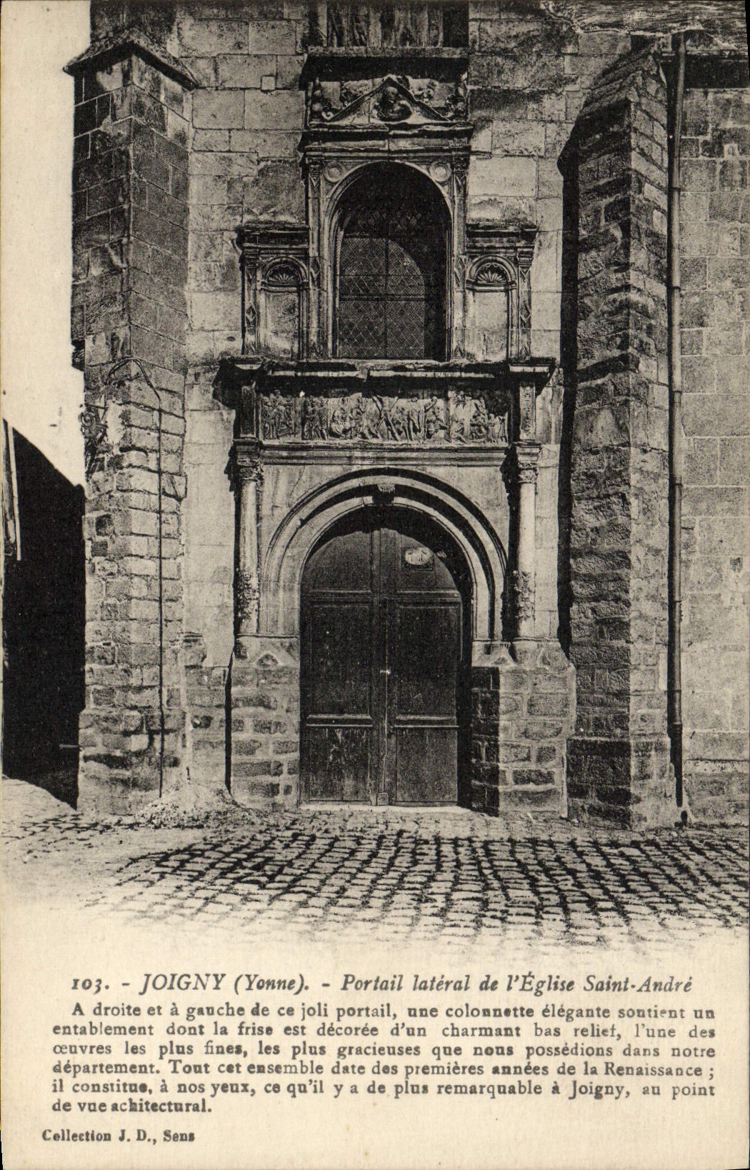CPA Joigny Portail Lateral De l'Eglise Saint Andre