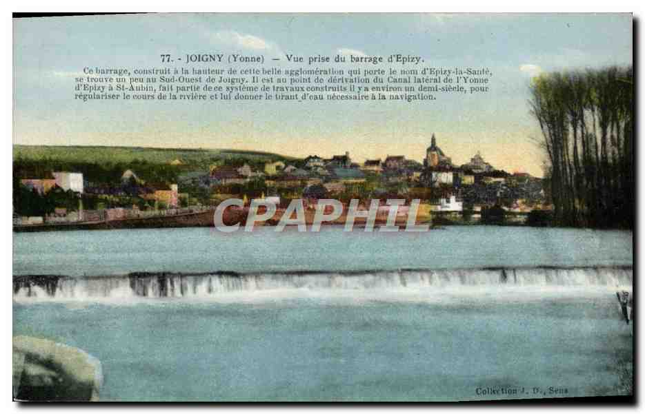 CPA Joigny Vue Prise Du Barrage d'Epizy