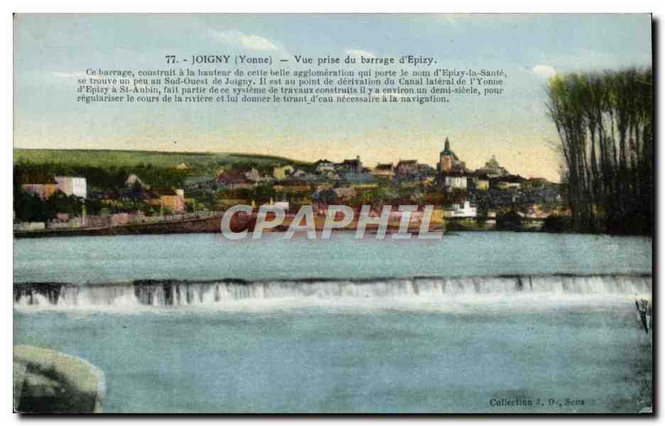 CPA Joigny Vue Prise Du Barrage d'Epizy