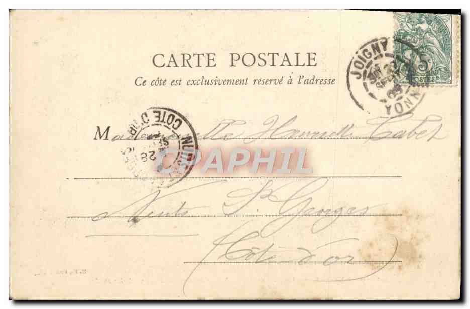 CPA Joigny Eglise Saint Jean Tombean d'Une Comtesse De Joigny — Rückseite