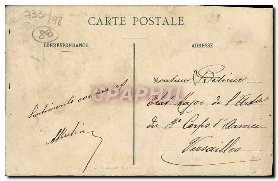 CPA Joigny Boulevard Du Nord Ancien chemin de ronde  — Rückseite