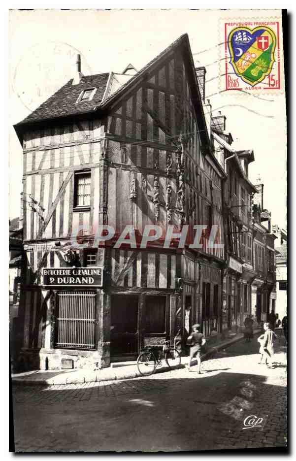 CPM Joigny Vieille Maison L'Arbre De Jesse Boucherie Chevaline Durand 