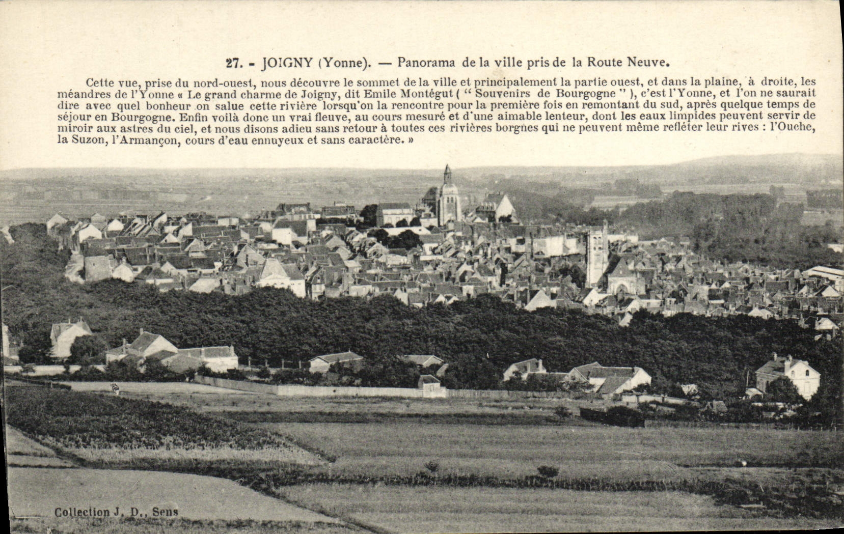 CPA Joigny Panorama De La Ville Pirse De La Route Neuve