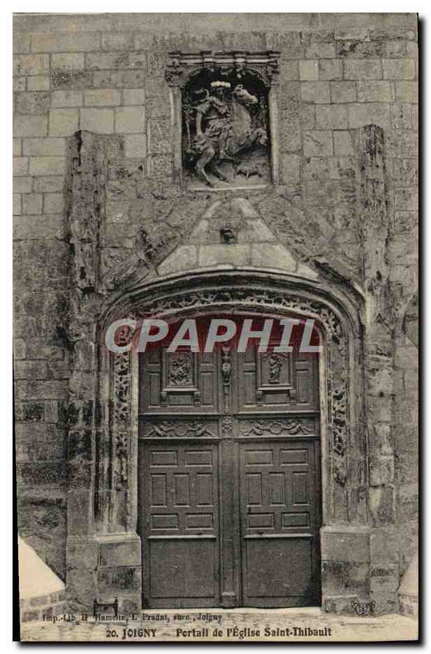 Portail de l'Église Saint-Thibault — Joigny — Imp. Lib. H. Hamelis, L. Pradat, suc. Joigny