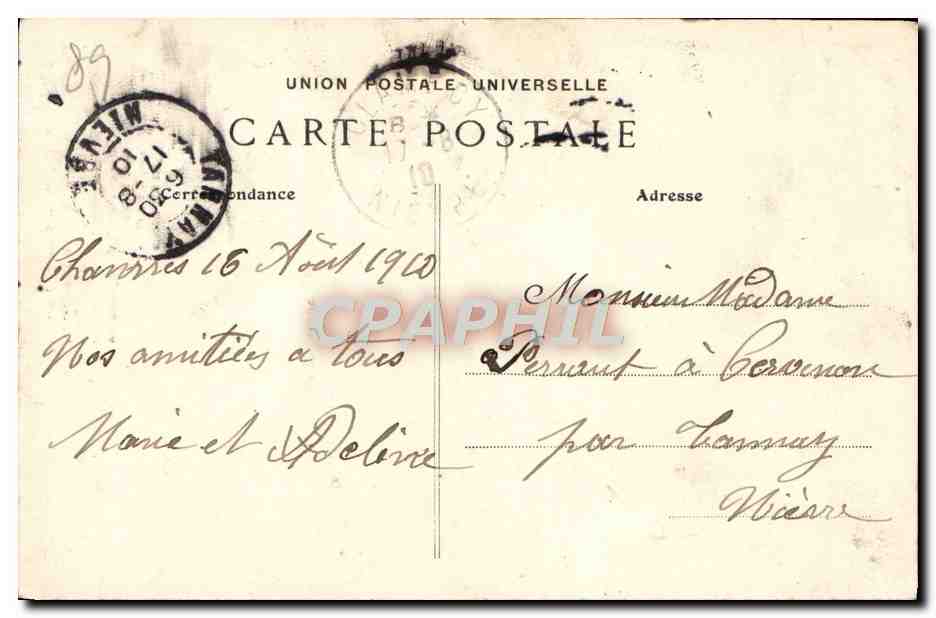 Joigny - Tour Saint-Thibault — Collection J. L. Sina — Rückseite