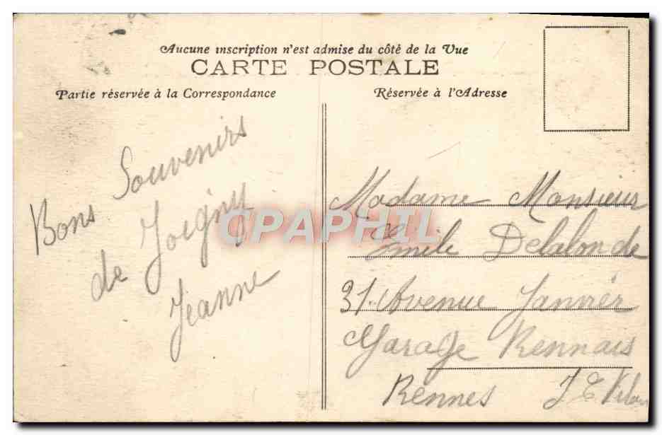 CPA Joigny Le Quai de Paris vu d ela rive gauche de l'Yonne  — Rückseite