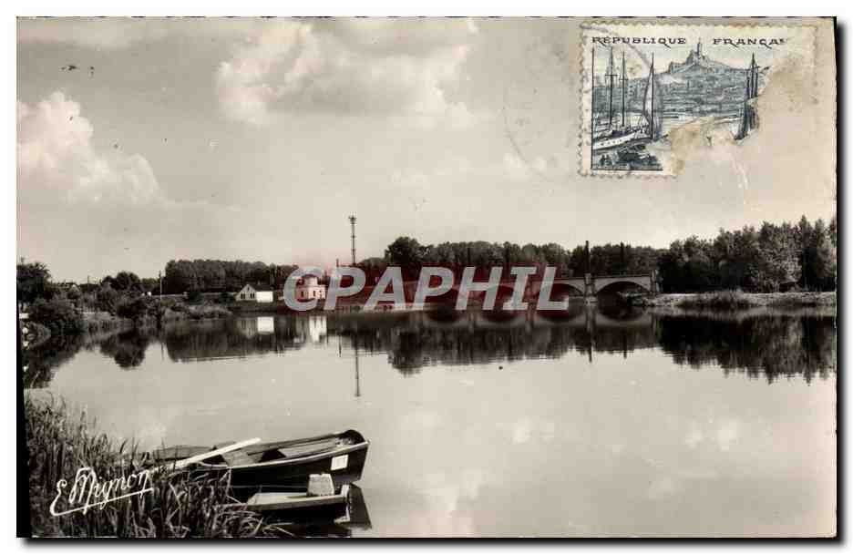 CPM Laroche Saint Cydroine Les bords de l'Yonne Le pont du chemin de fer