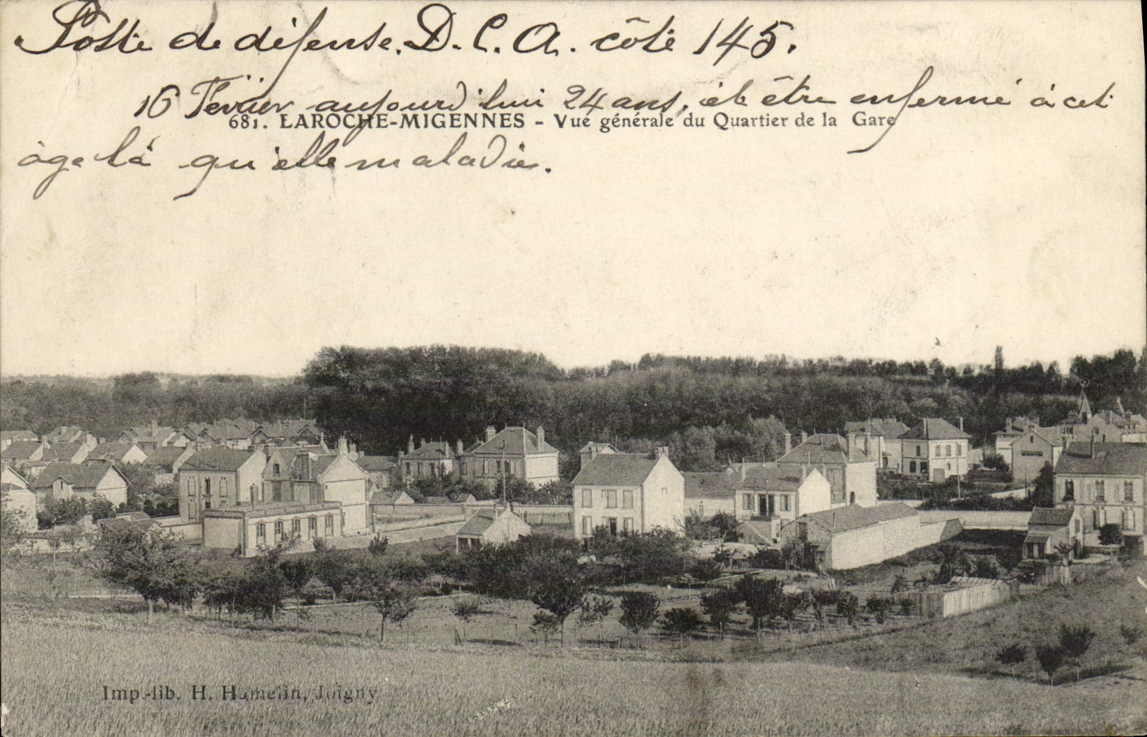 Laroche-Migennes — Vue générale du Quartier de la Gare — Imp-lib. H. Hamelin, Jūigny