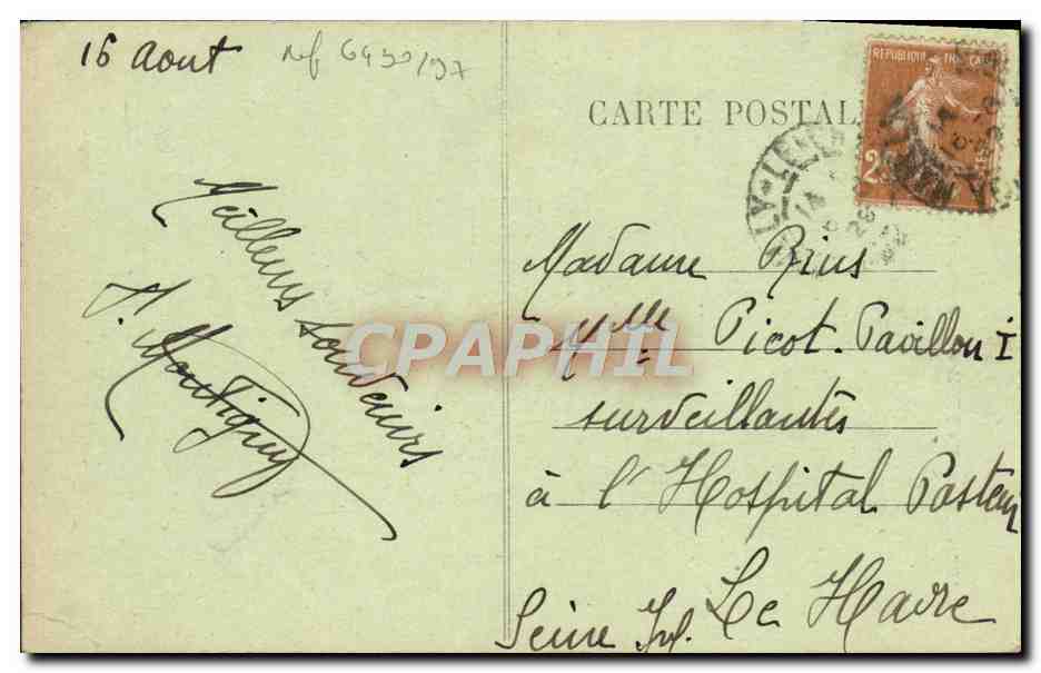 CPA Mailly Le Chateau Un Coin du bourg et le Chateau — Verso