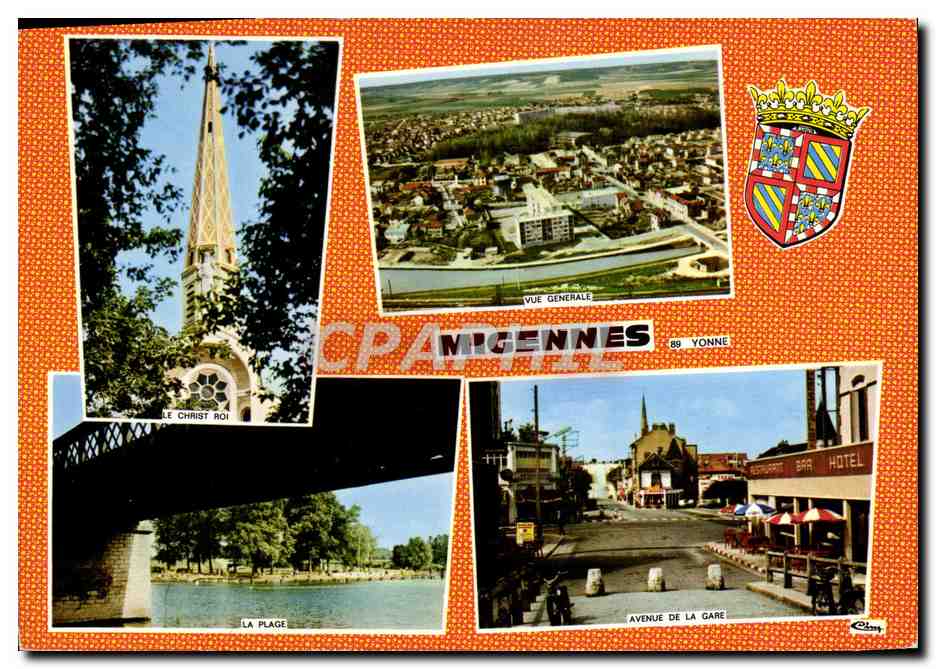 CPM Migennes La plage Vue generale Le Christ roi Avenue de la gare