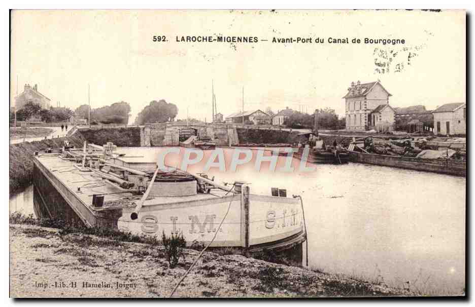 Laroche-Migennes — Avant-Port du Canal de Bourgogne — Imp. Lib. H. Hamelin, Joigny