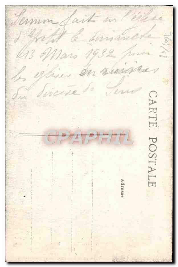 Nailly (Yonne) — Belle Église en ruines — Cl. Forge, Sens — Rückseite