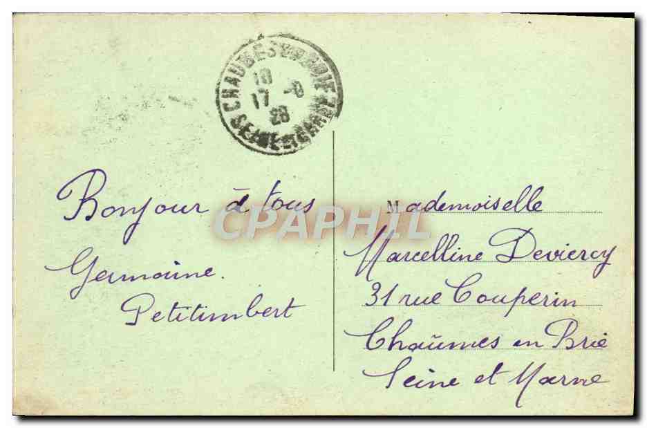 Pierre-Perthuis — Die Durchbrochene Felsen — Sammlung Goube — Rückseite