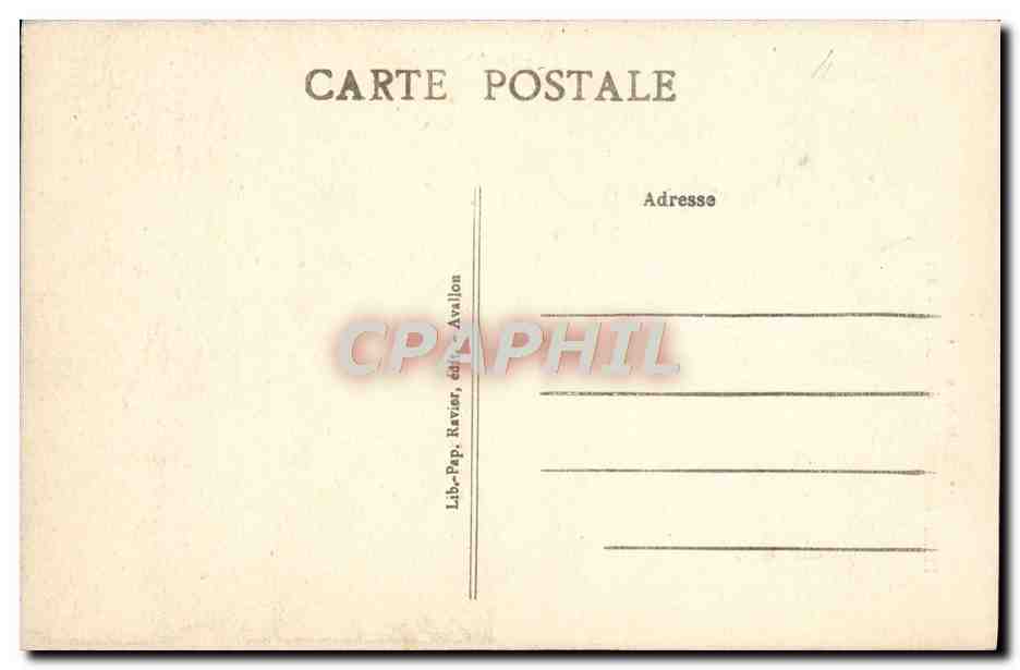 CPA Vallee de la Cure Pierre Perthuis Les Roches Gendons — Rückseite