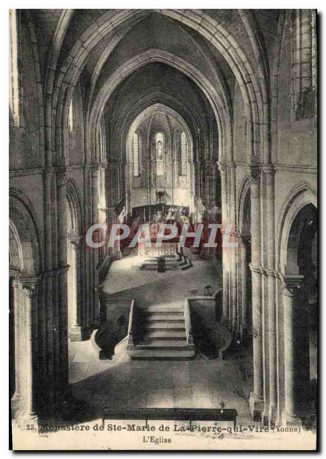 Monastère de Ste-Marie de La-Pierre-qui-Vire (Lonne) — L'Église — Imp. Phot. A. Boulotier, Noyelles