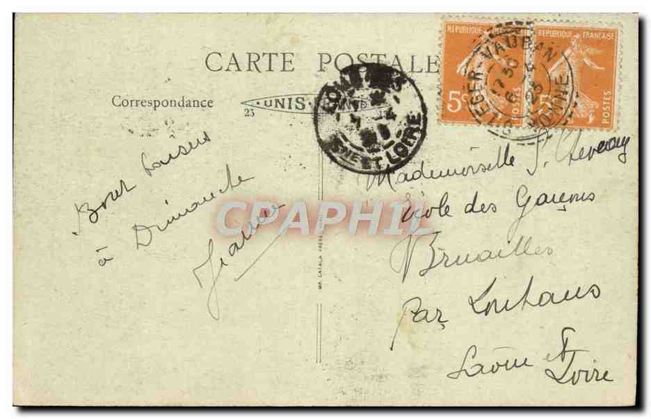 CPA Monastere de Sainte Marie de la Pierre qui vire le Trinquelin  — Rückseite
