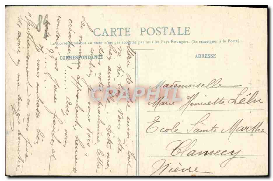 CPA Le Morvan Illustre Monastere de la Pierre qui vire L'abside  — Verso